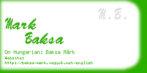 mark baksa business card
